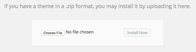 choose theme zip file