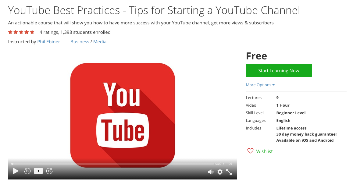 free course on udemy