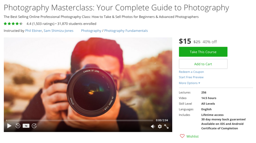 landing page
