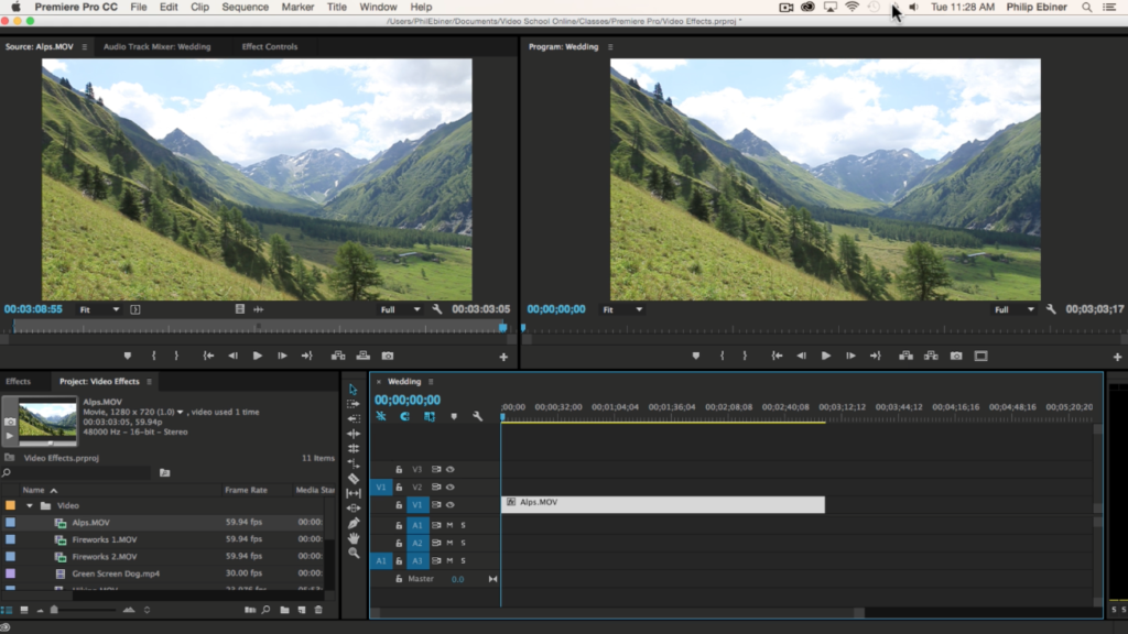 Image from a lesson about editing clip speed.