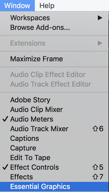 essential graphics panel screenshot
