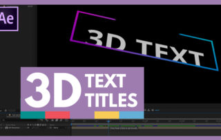 3d text titles in after effects